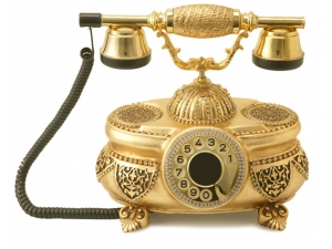 Venüs Altın Varaklı Swarovski Taşlı Telefon Anna Bell